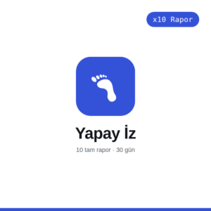 Yapay İz Pro — 10 Rapor